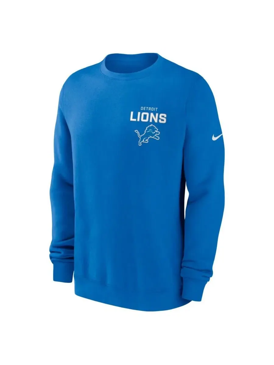 Свитшот мужской Detroit Lions Primetime Club Fleece Pullover Nike — изображение 3 из 3, синий