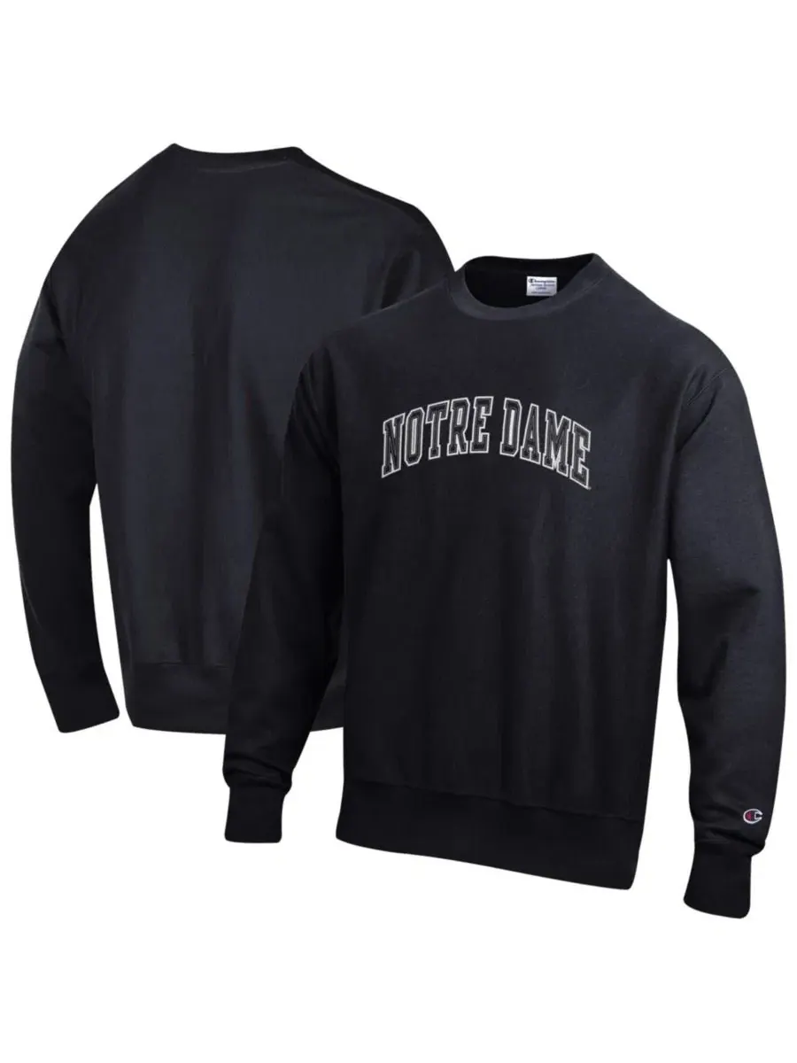 Свитшот с круглым вырезом Champion Reverse Weave Notre Dame Fighting Irish — изображение 1 из 3, черный