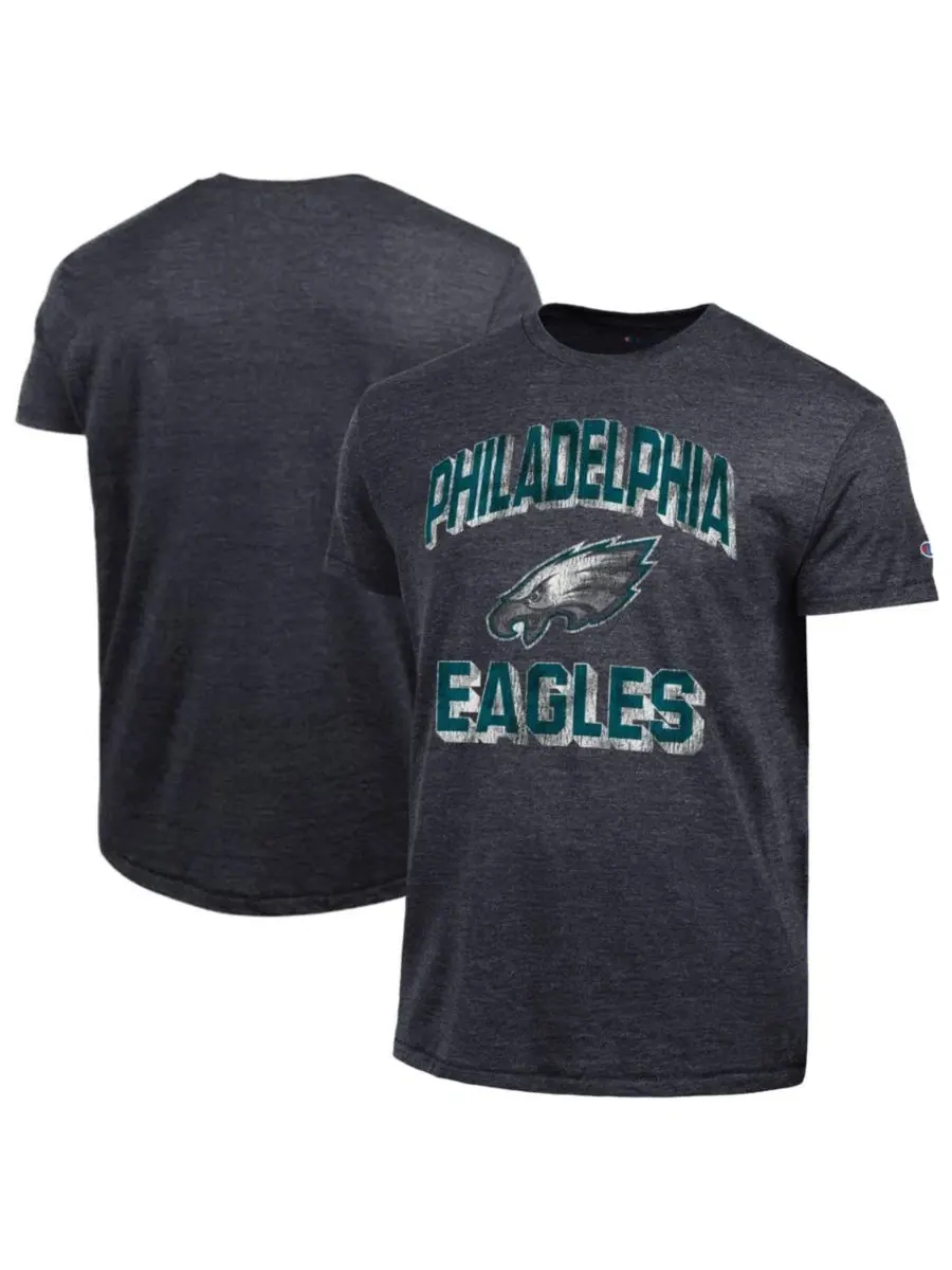 Футболка с принтом Champion Philadelphia Eagles — изображение 1 из 3, черный