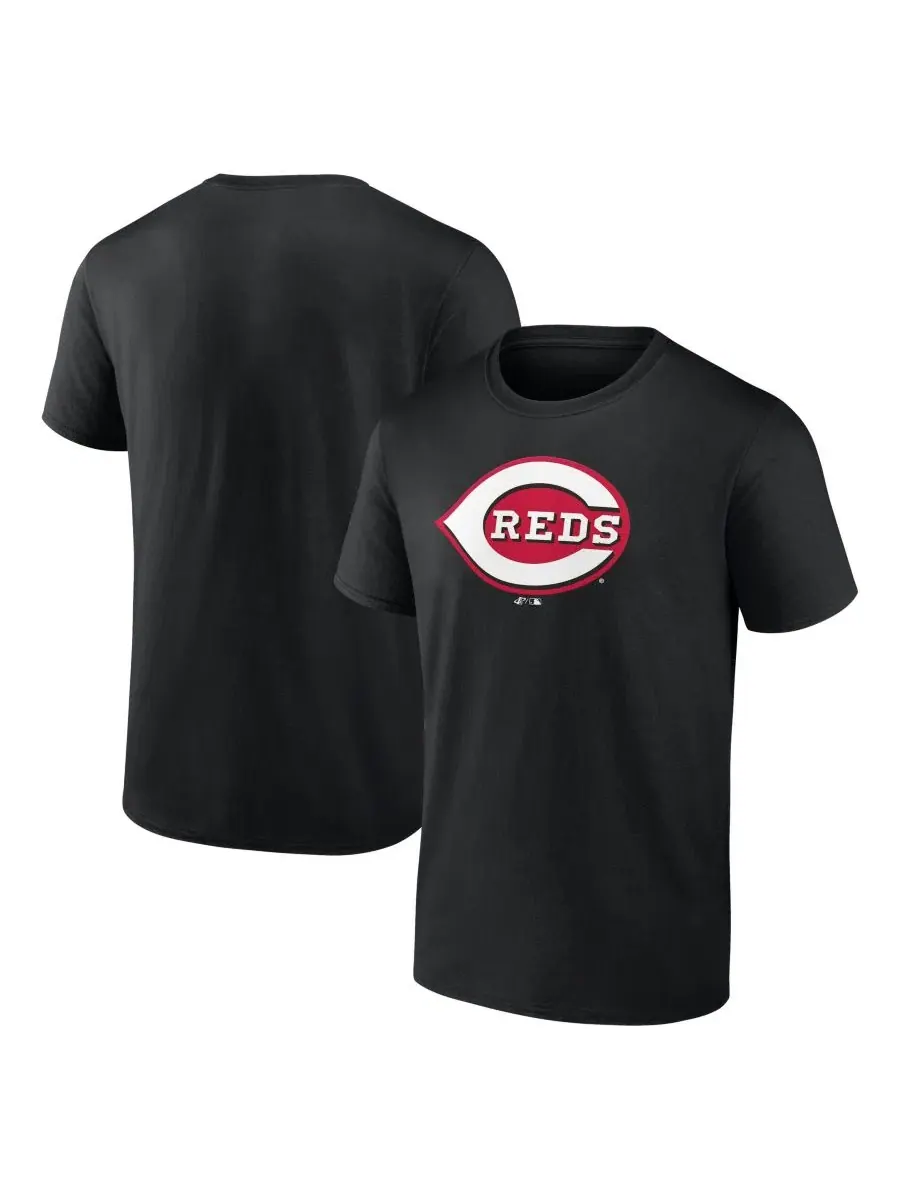 Футболка с логотипом Cincinnati Reds Logo Athletic — изображение 1 из 3, черный