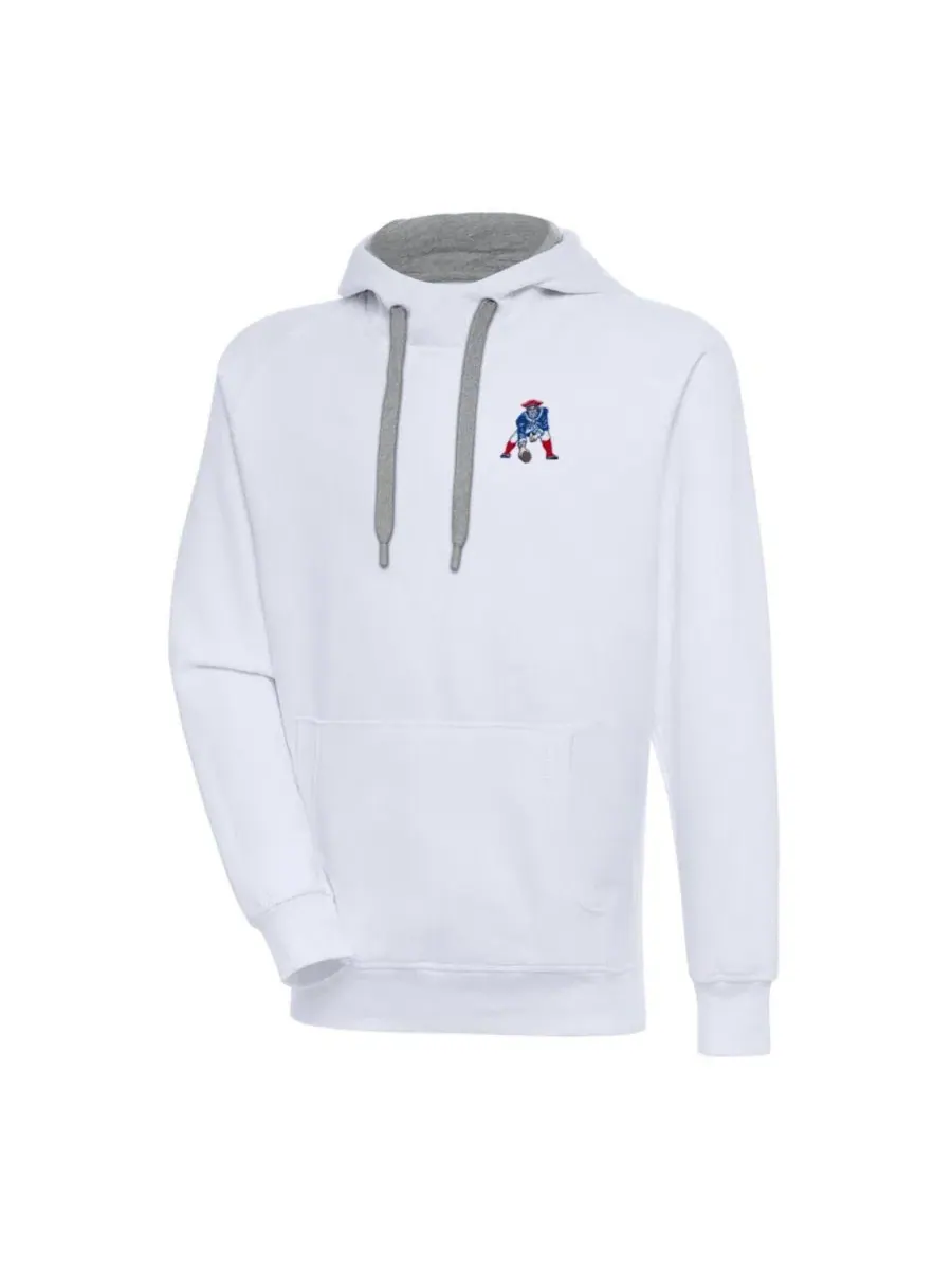 Толстовка на пуловере с капюшоном, с длинным рукавом, с принтом, New England Patriots Throwback — изображение 1 из 1, белый