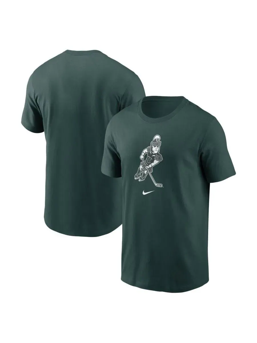 Футболка с длинным рукавом Michigan State Spartans Hockey Sparty Sport Nike — изображение 1 из 3, зеленый