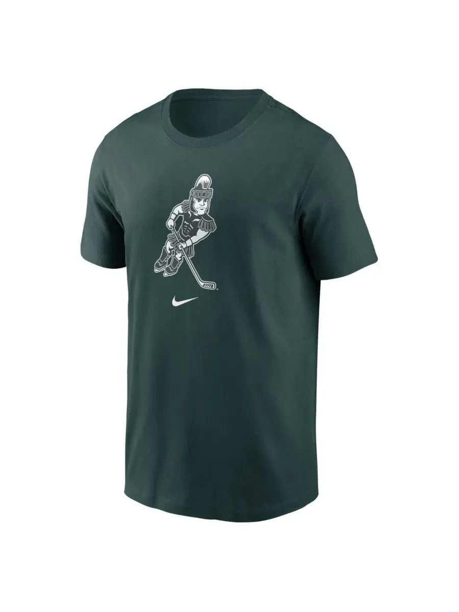 Футболка с длинным рукавом Michigan State Spartans Hockey Sparty Sport Nike — изображение 2 из 3, зеленый