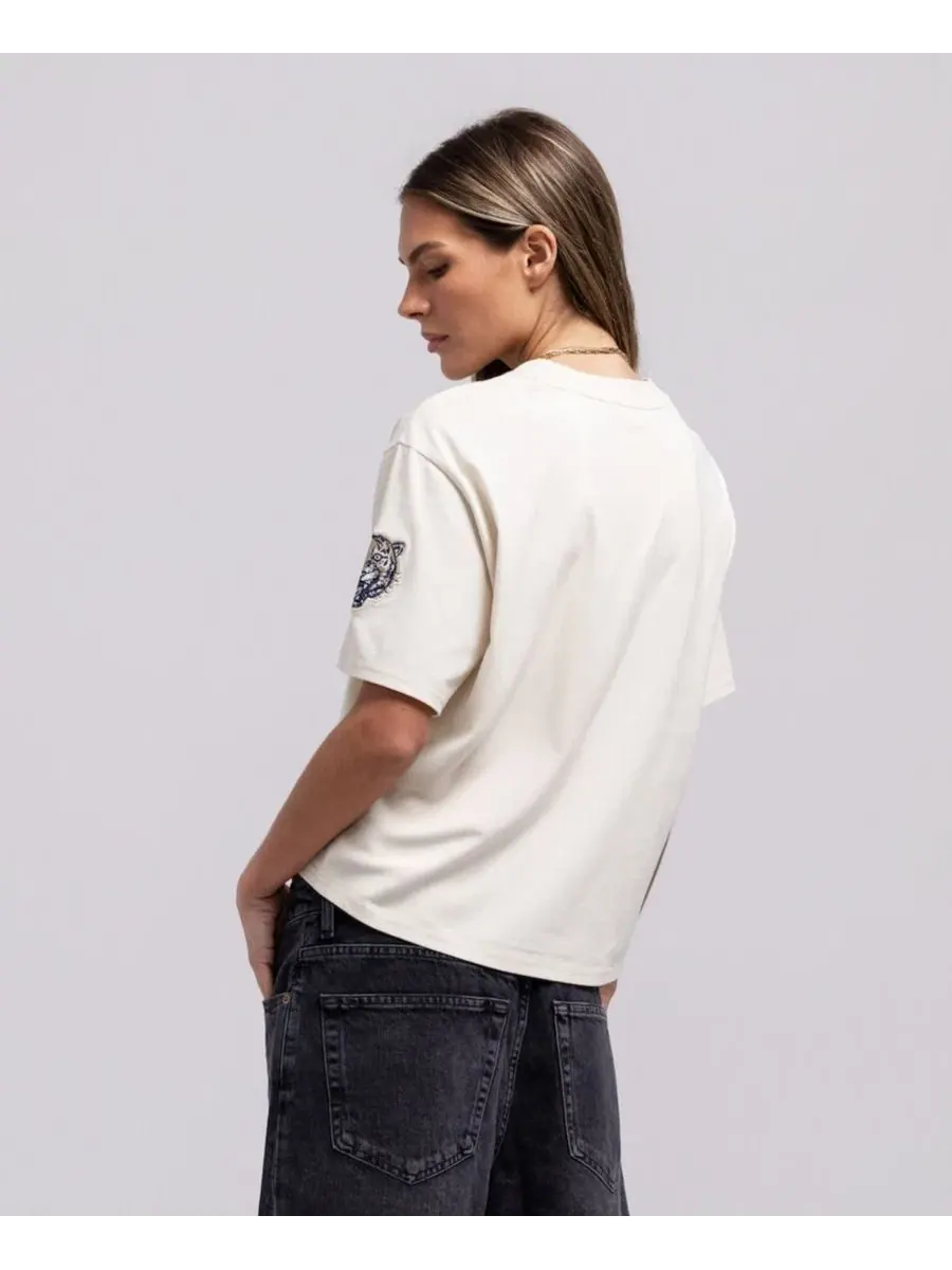 Женская футболка с кроп-кроем и принтом Cooperstown Yacht Rock Boxy Cropped T-Shirt Mitchell & Ness — изображение 3 из 3