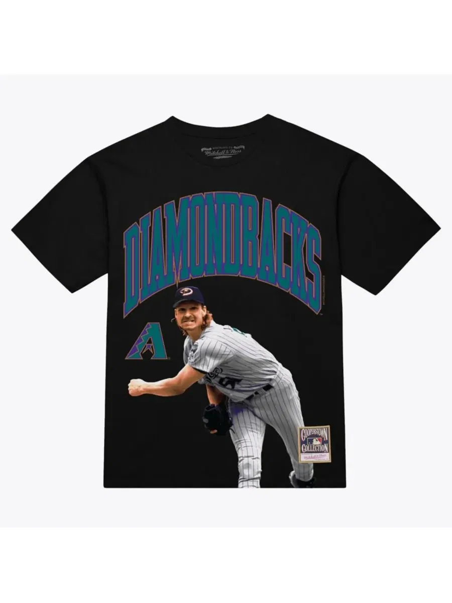 Футболка с принтом Randy Johnson Photo Arch Mitchell & Ness — изображение 1 из 2, черный