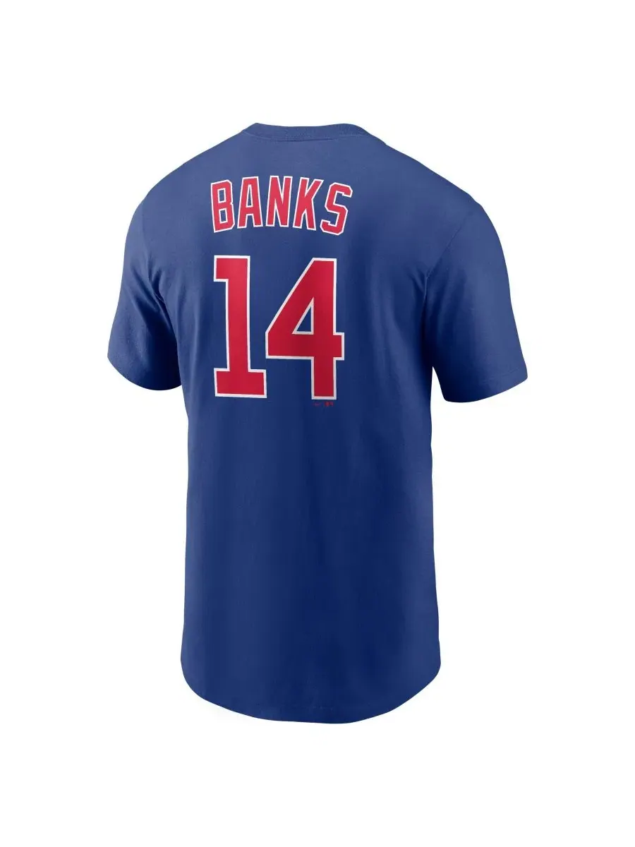 Футболка с принтом Ernie Banks Nike — изображение 3 из 3, синий