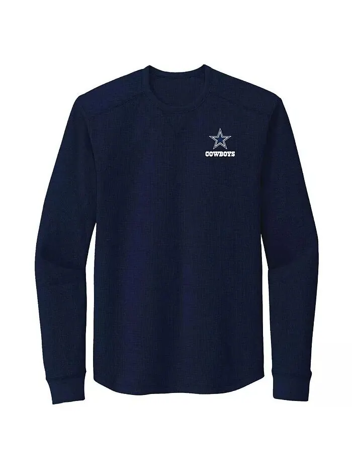 Мужская темно-синяя футболка Dallas Cowboys Cavalier с длинным рукавом Dunbrooke — изображение 1 из 1