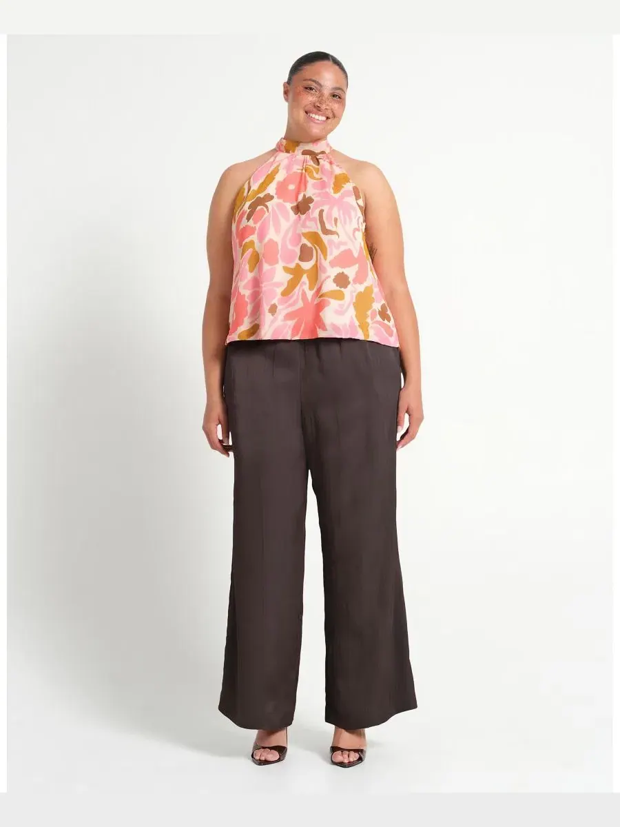Топ без рукавов с запахом Luciana ESTELLE, Sepia Florals — изображение 6 из 7