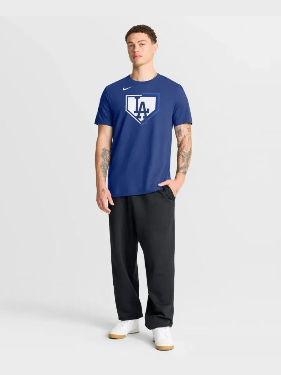 Футболка с коротким рукавом и принтом Los Angeles Dodgers Icon Nike — изображение 3 из 4, королевский