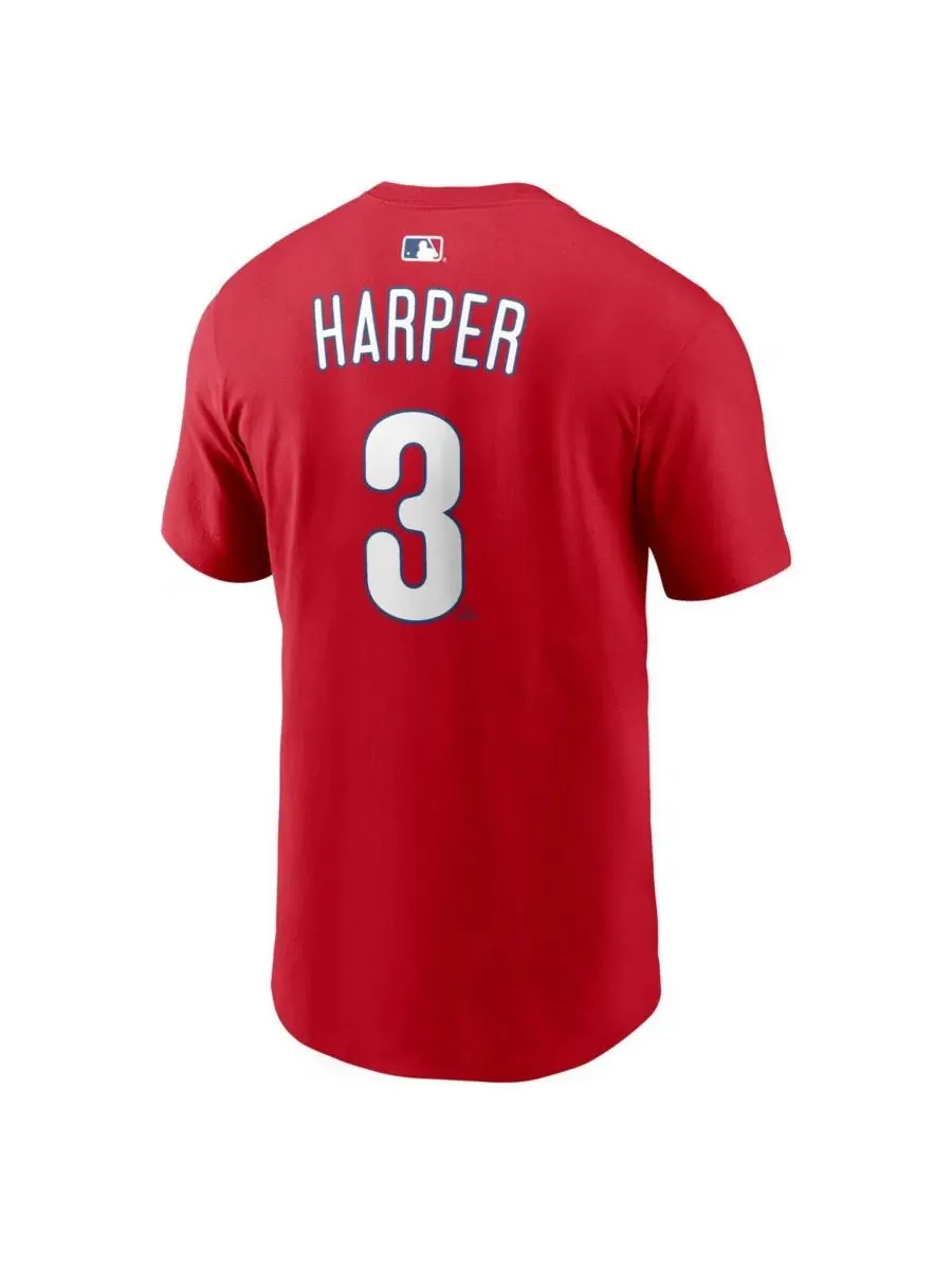 Футболка с именем и номером Bryce Harper Philadelphia Phillies Nike — изображение 3 из 3, красный