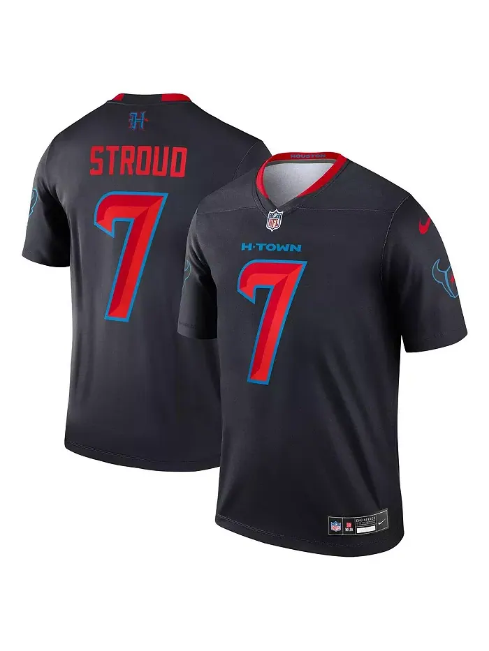 Мужская футболка C.J. Stroud Houston Texans в синем цвете, альтернативная версия Legend Player — изображение 1 из 3