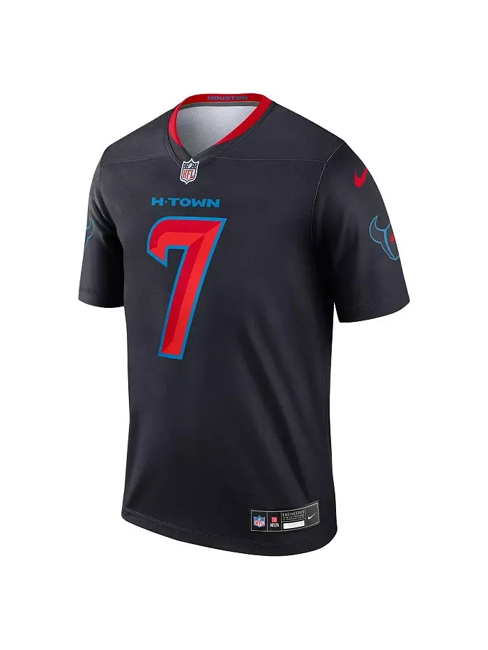 Мужская футболка C.J. Stroud Houston Texans в синем цвете, альтернативная версия Legend Player — изображение 2 из 3