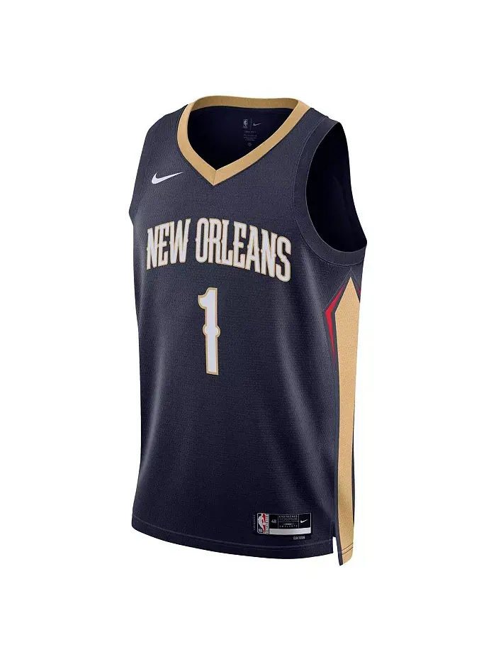 Мужская баскетбольная майка New Orleans Pelicans Zion Williamson Swingman - Icon Edition в синем — изображение 2 из 3