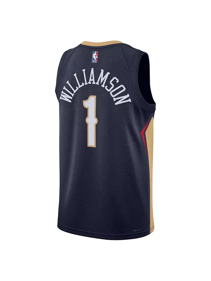 Мужская баскетбольная майка New Orleans Pelicans Zion Williamson Swingman - Icon Edition в синем — изображение 3 из 3