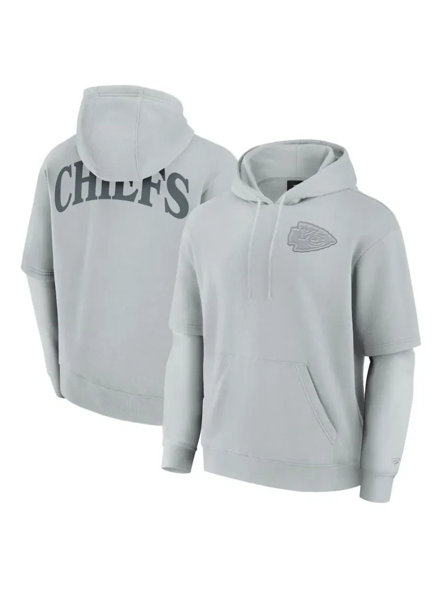 Худи с капюшоном Kansas City Chiefs Elements Sleek Fanatics — изображение 1 из 3, серый