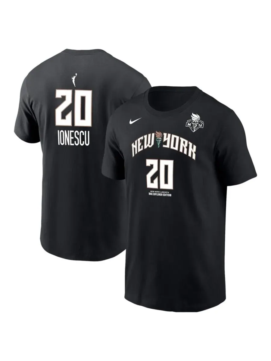 Футболка с длинным рукавом с принтом Sabrina Ionescu New York Liberty Nike — изображение 1 из 3, черный