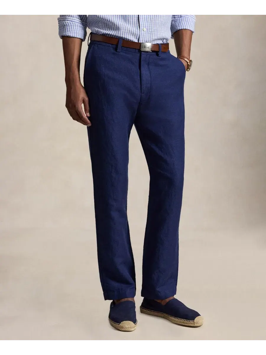 Брюки классические с принтом в елочку Manhasset Classic-Fit Polo Ralph Lauren, Newport Nay Mini — 1