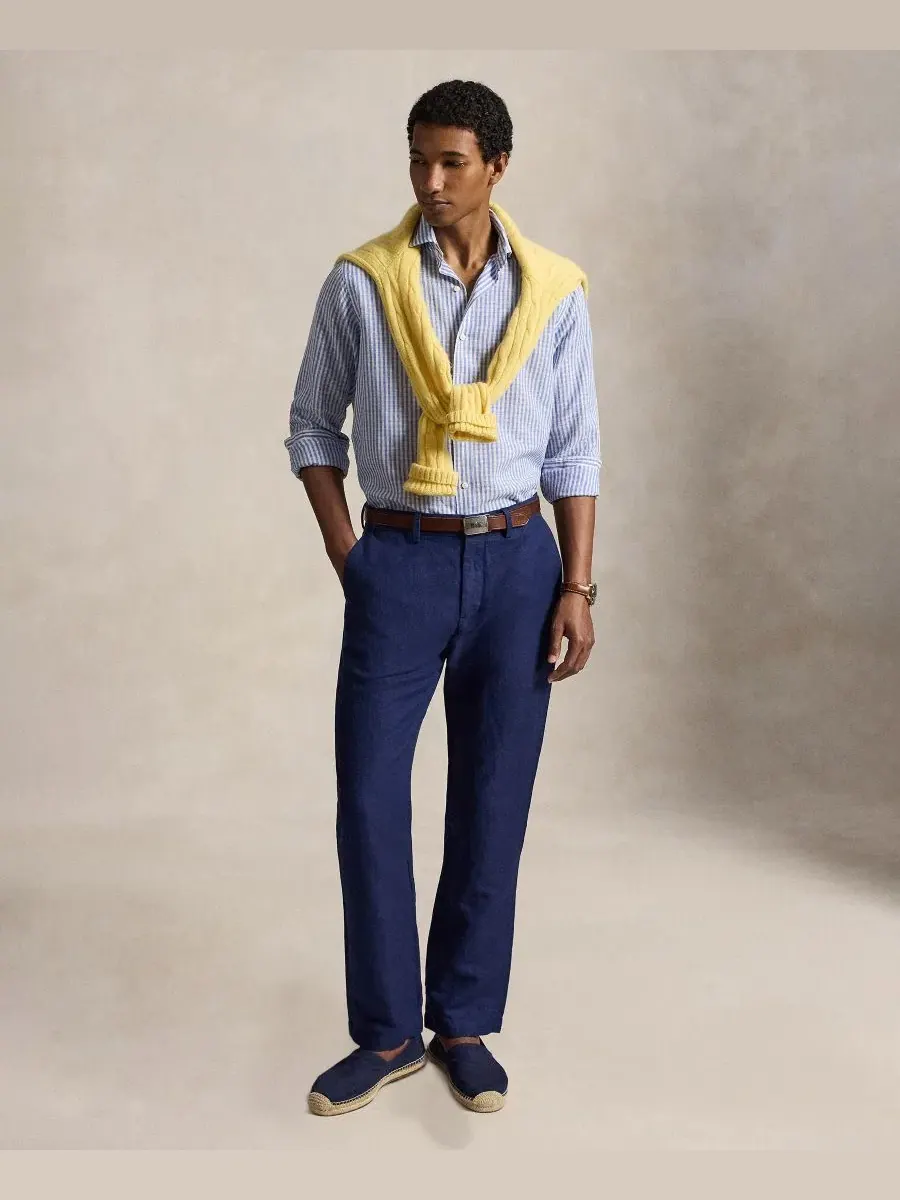Брюки классические с принтом в елочку Manhasset Classic-Fit Polo Ralph Lauren, Newport Nay Mini — 2