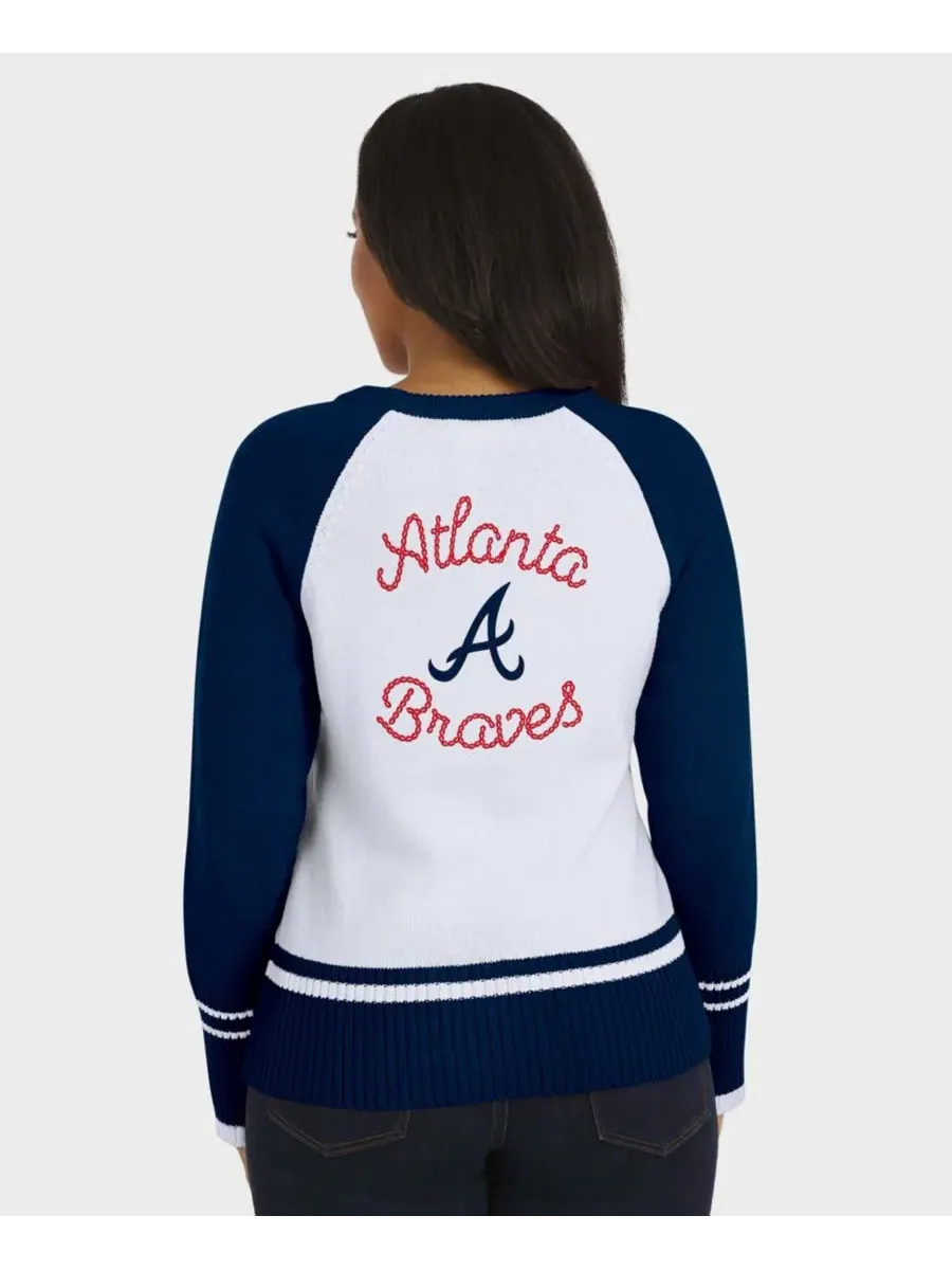 Свитшот реглан с принтом Atlanta Braves WEAR by Erin Andrews — изображение 5 из 5, белый