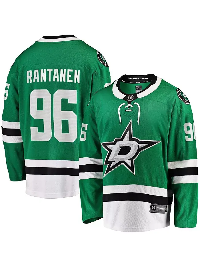 Мужская домашняя джерси Dallas Stars Breakaway цвета Kelly Green с именем Mikko Rantanen Fanatics — изображение 1 из 3