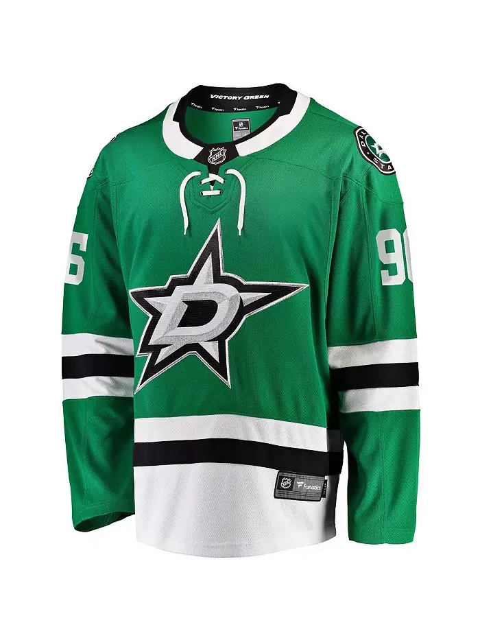 Мужская домашняя джерси Dallas Stars Breakaway цвета Kelly Green с именем Mikko Rantanen Fanatics — изображение 2 из 3