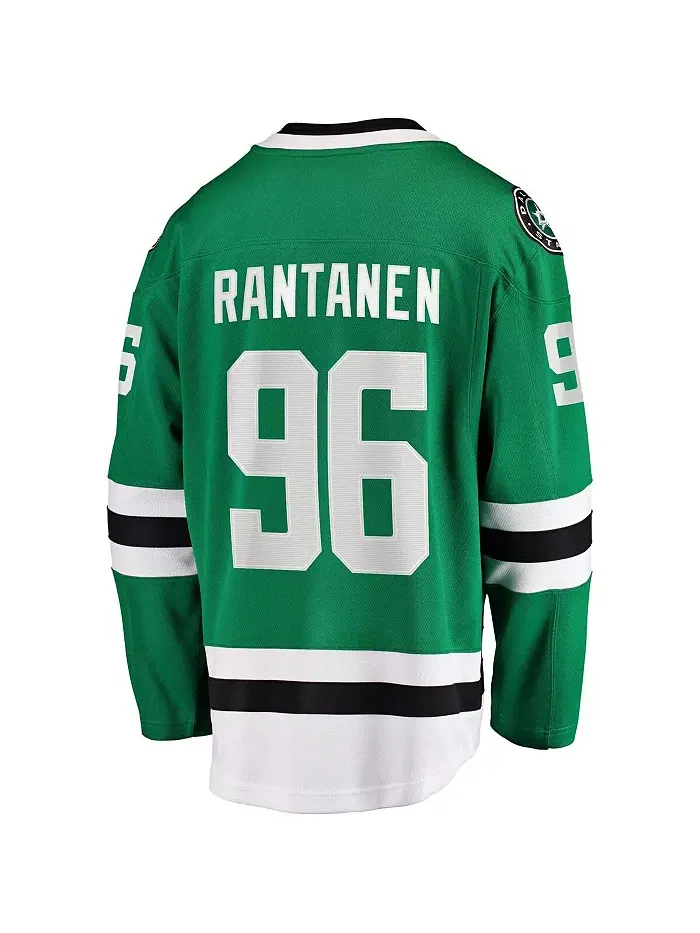 Мужская домашняя джерси Dallas Stars Breakaway цвета Kelly Green с именем Mikko Rantanen Fanatics — изображение 3 из 3