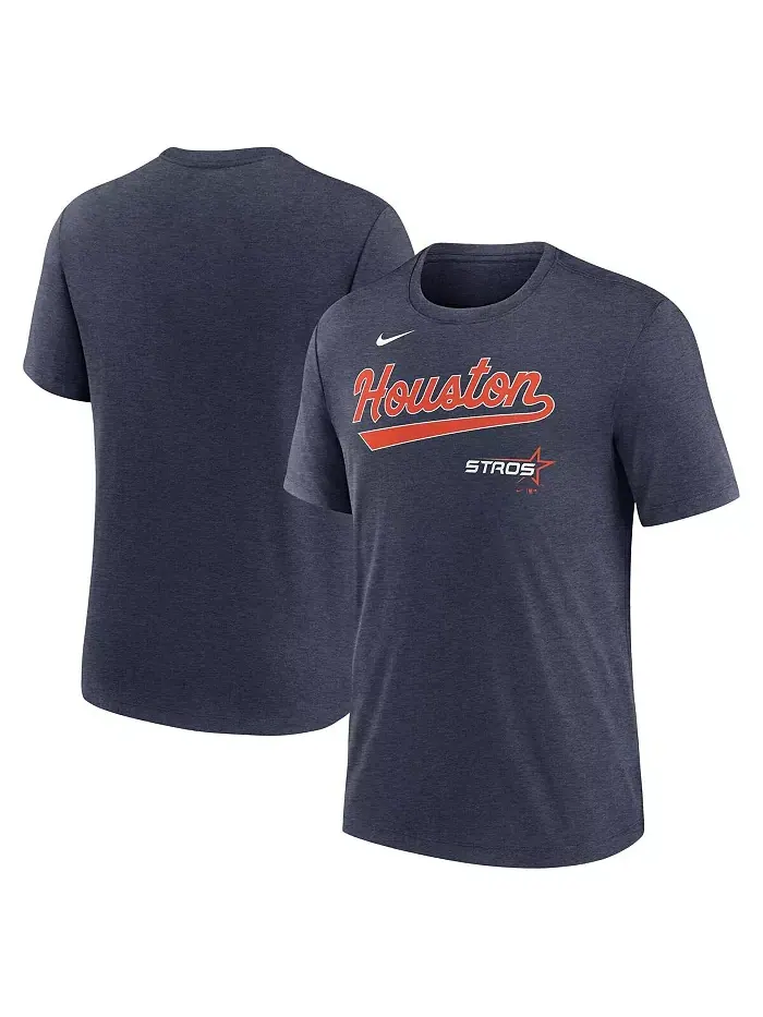 Мужская футболка Houston Astros 2025 City Connect из трикотажа с эффектом хизер в синем цвете Nike — изображение 1 из 3