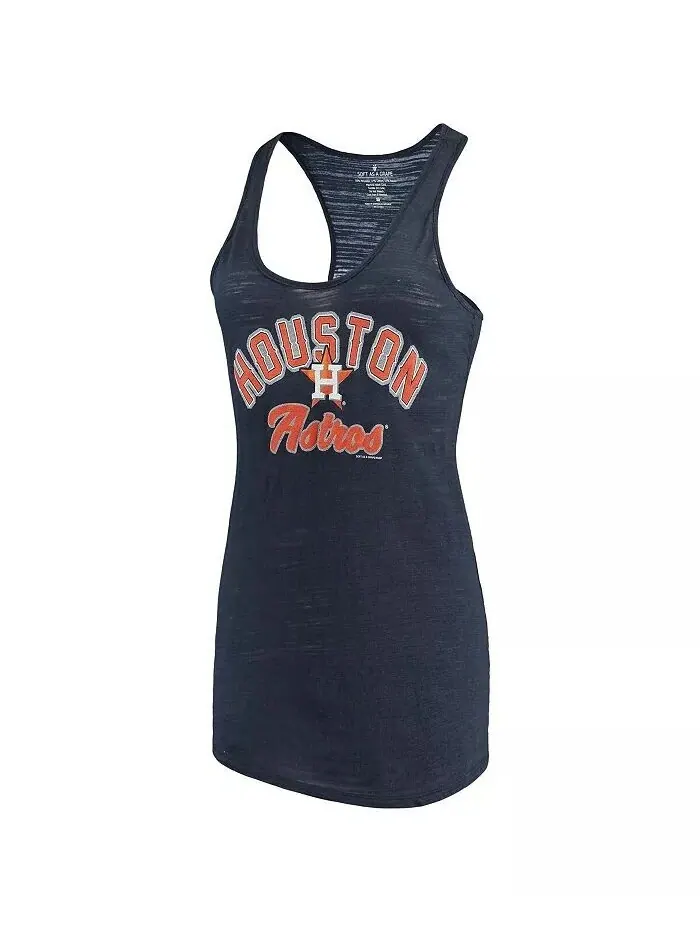 Женская темно-синяя майка Houston Astros Multicount Racerback Soft As A Grape — изображение 2 из 4