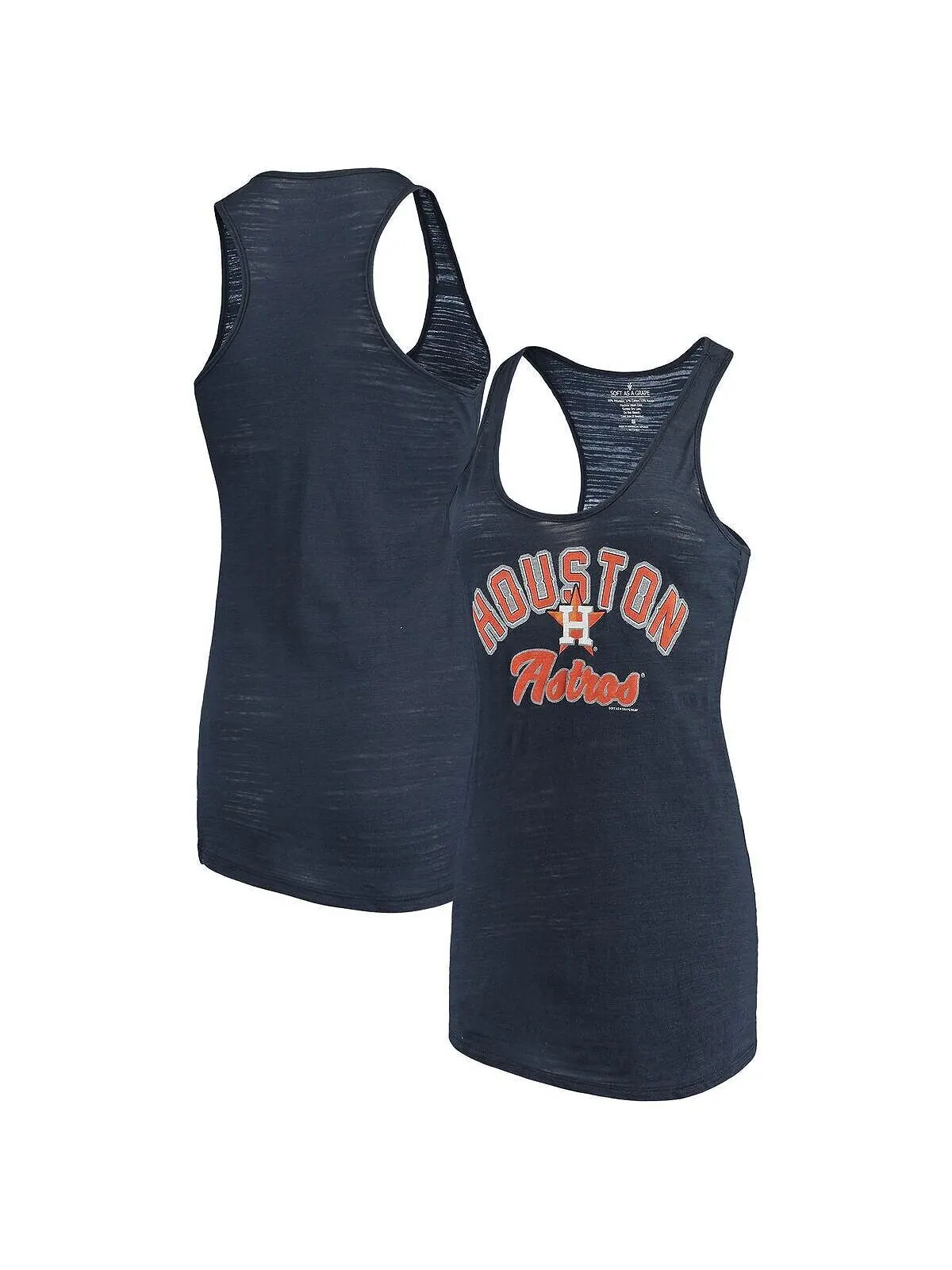 Женская темно-синяя майка Houston Astros Multicount Racerback Soft As A Grape