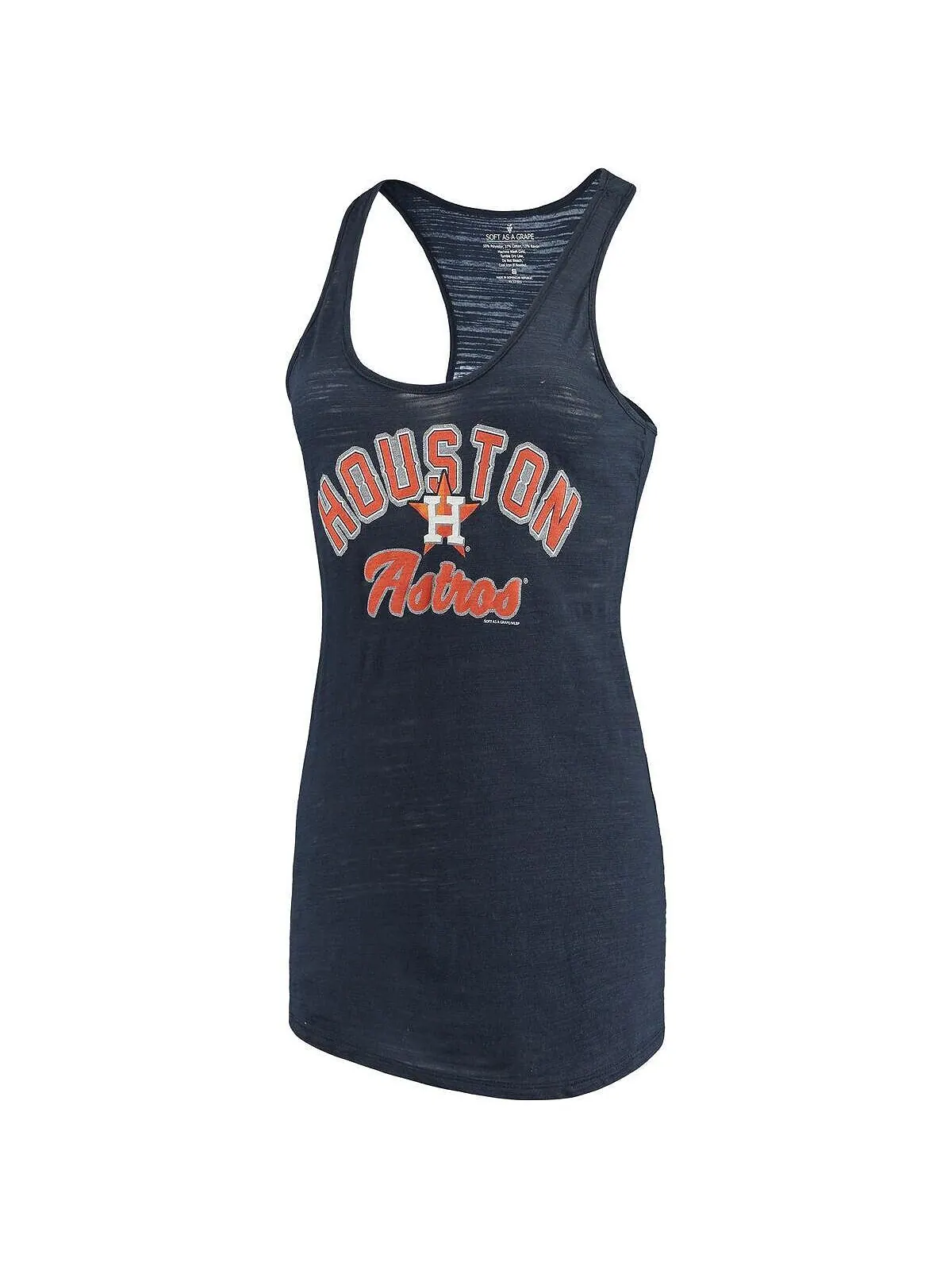 Женская темно-синяя майка Houston Astros Multicount Racerback Soft As A Grape — изображение 2 из 4, темно-синий