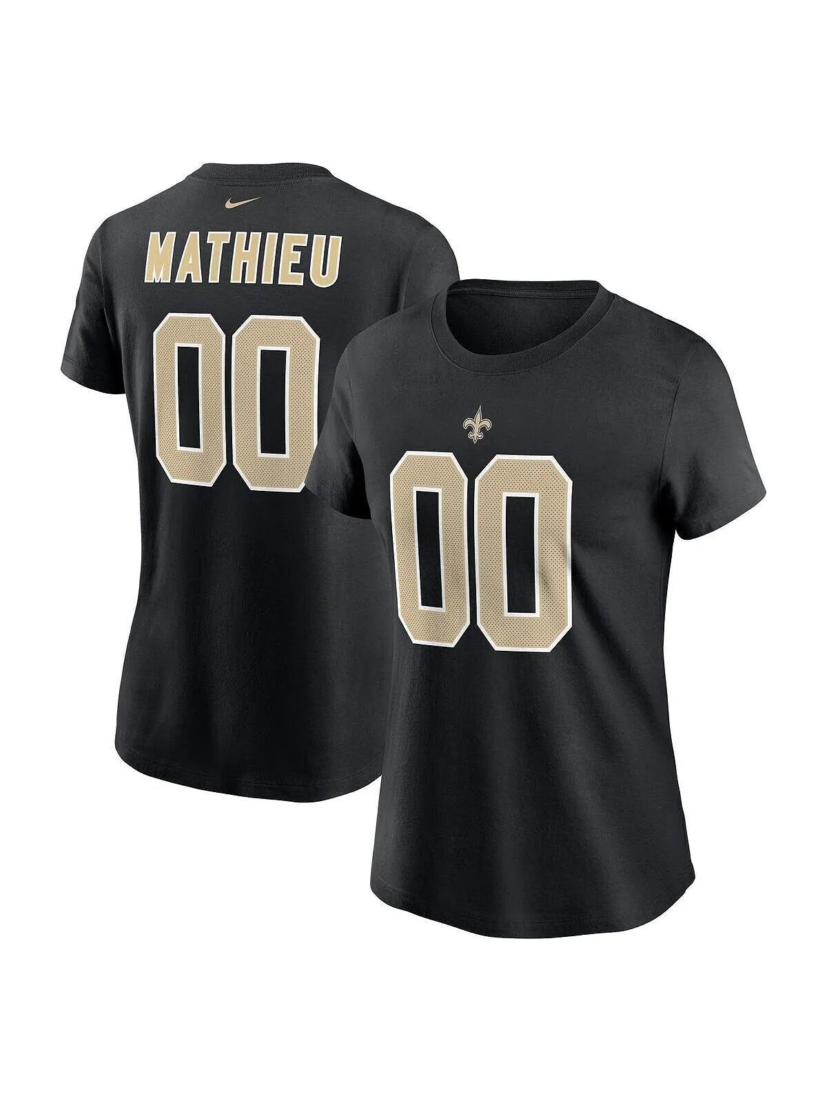 Женская футболка tyrann mathieu black new orleans saints с именем и номером игрока Nike — изображение 1 из 2, черный