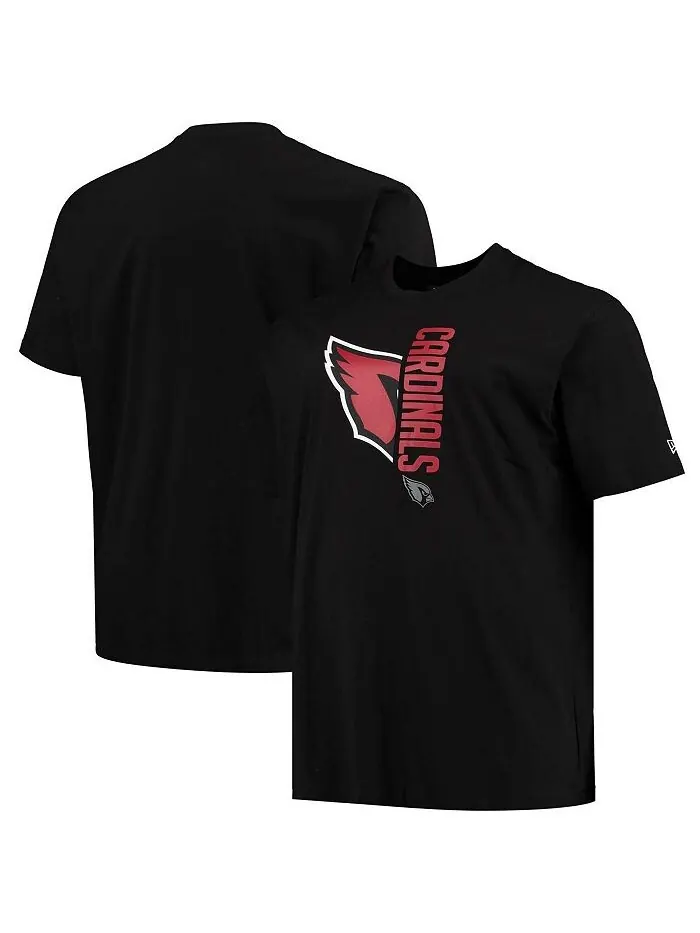 Мужская черная футболка Arizona Cardinals Big and Tall 2-Hit New Era — изображение 1 из 2, черный