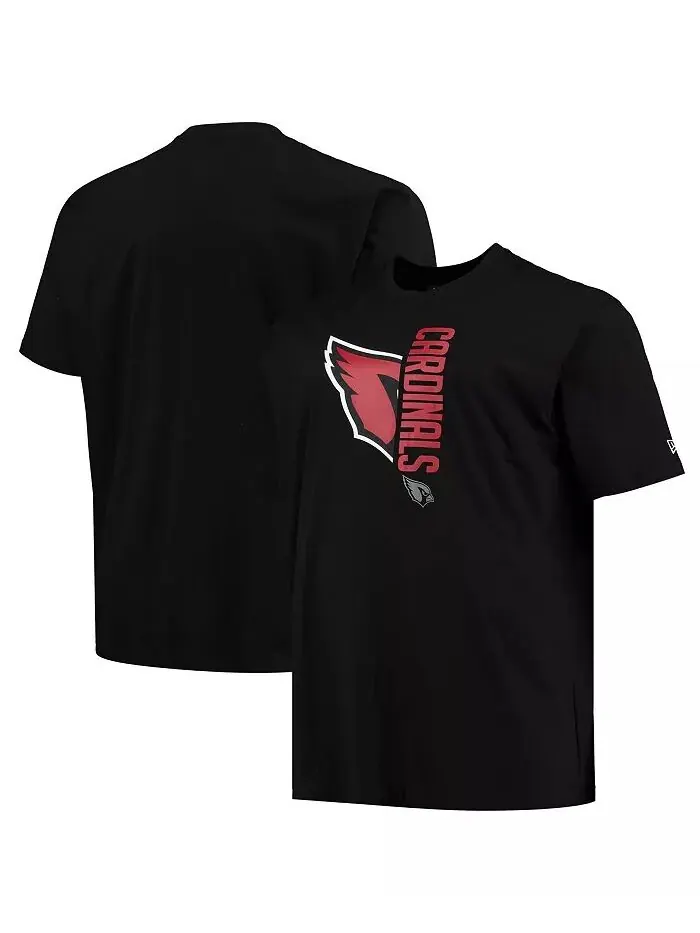 Мужская черная футболка Arizona Cardinals Big and Tall 2-Hit New Era — изображение 1 из 2