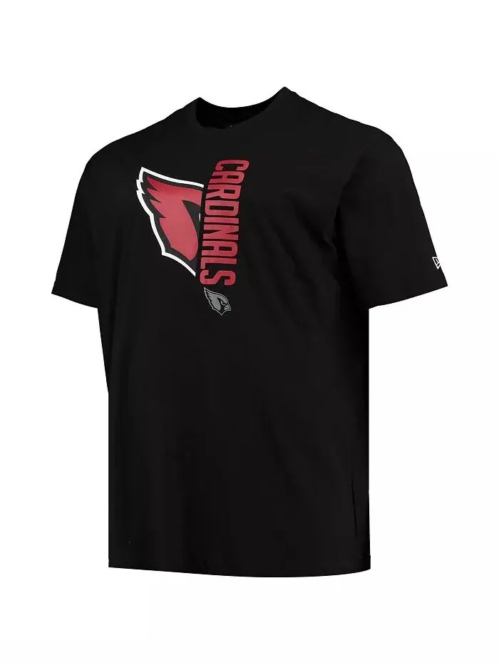 Мужская черная футболка Arizona Cardinals Big and Tall 2-Hit New Era — изображение 2 из 2