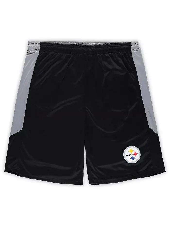 Мужские черные шорты Pittsburgh Steelers Big and Tall Team Logo Fanatics — изображение 3 из 3