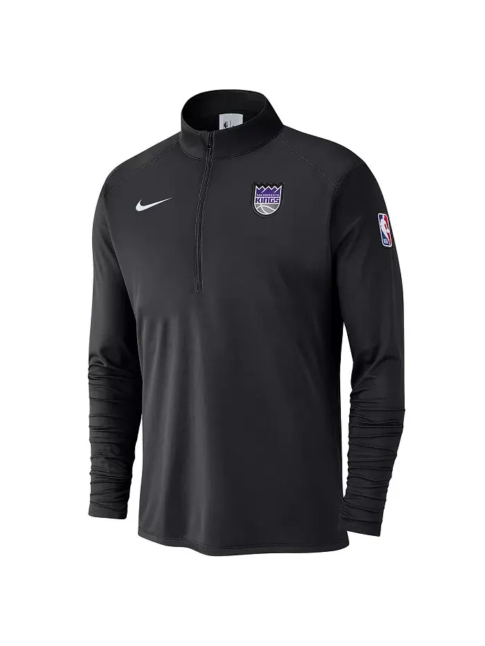 Толстовка Men's Black Sacramento Kings 2024/25 Courtside Performance Half-Zip Top Nike — изображение 3 из 3