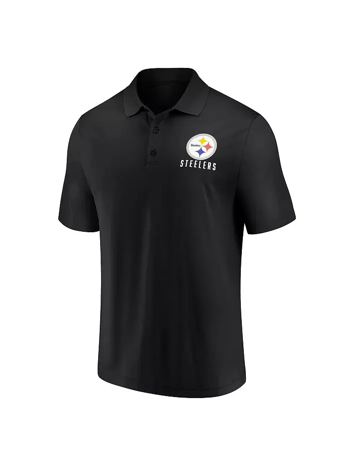 Мужская черная поло Pittsburgh Steelers Lockup Fanatics — изображение 2 из 3