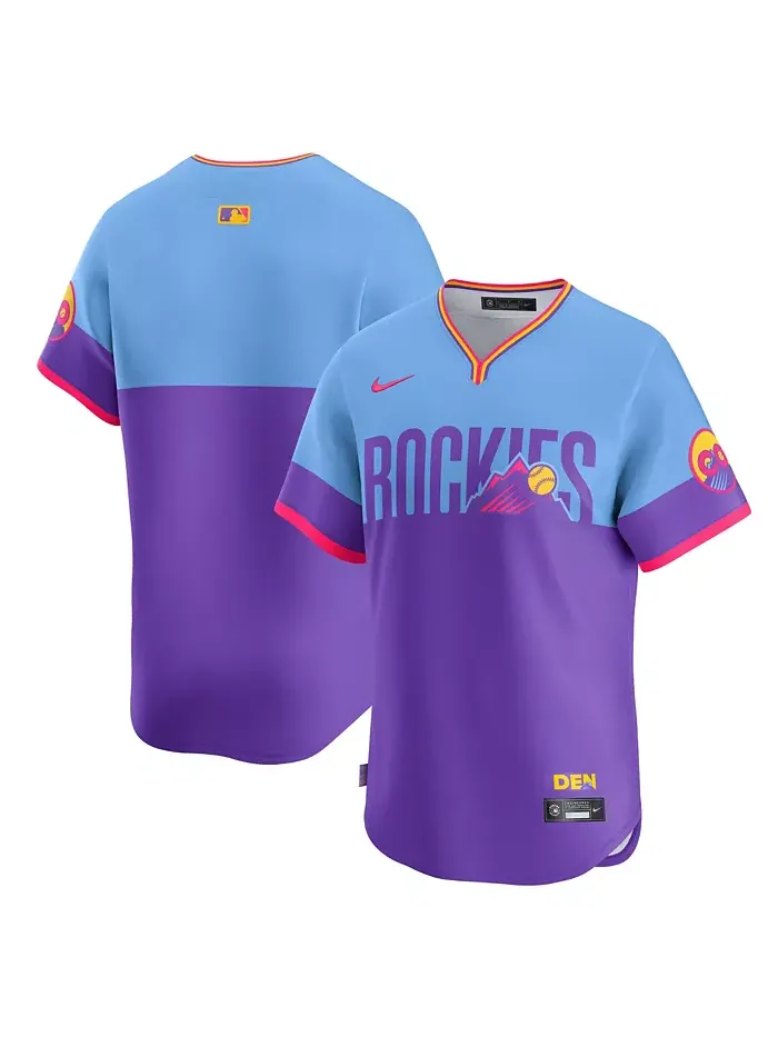 Мужская лимитированная джерси Colorado Rockies 2025 City Connect в фиолетовом цвете Nike — изображение 1 из 3