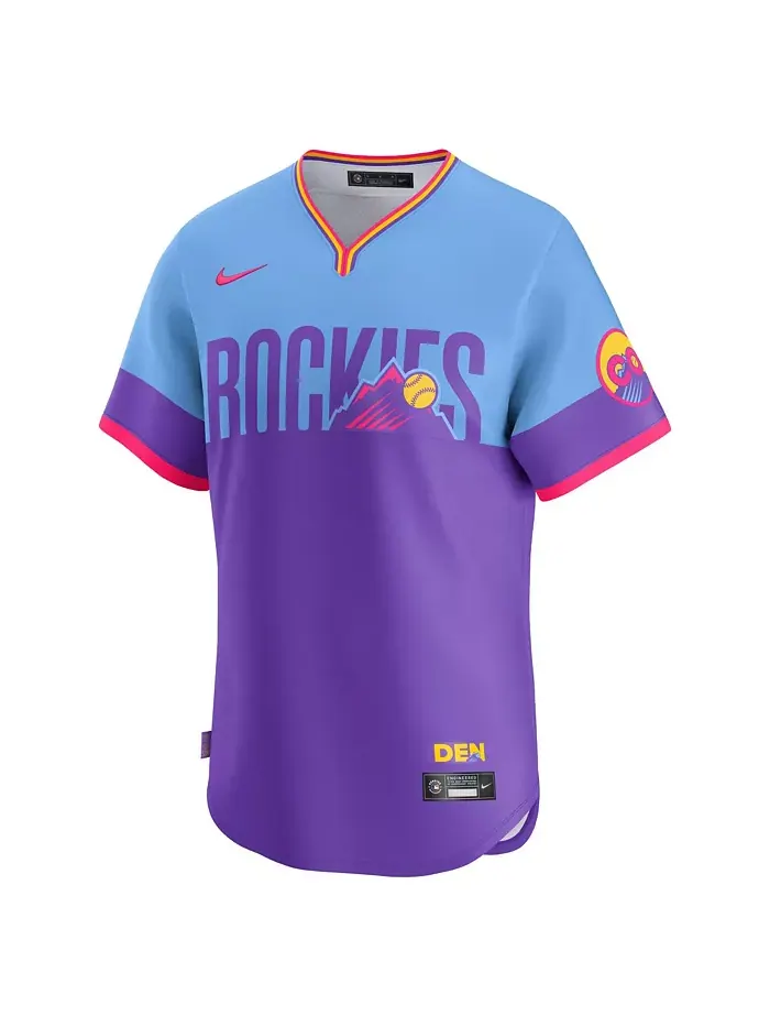 Мужская лимитированная джерси Colorado Rockies 2025 City Connect в фиолетовом цвете Nike — изображение 2 из 3