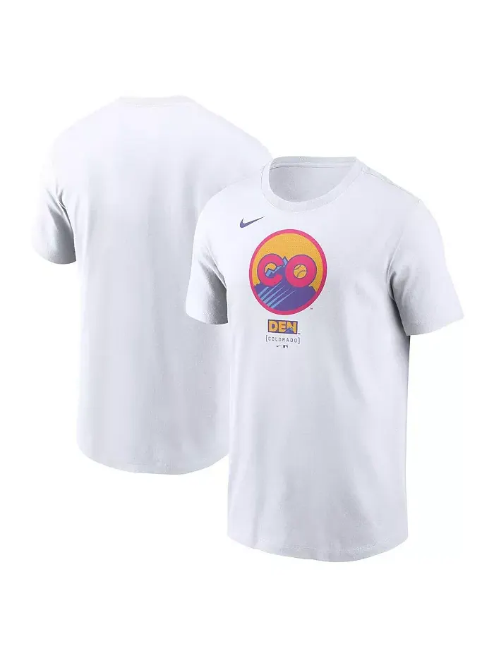 Мужская белая футболка Colorado Rockies 2025 City Connect с логотипом Nike — изображение 1 из 3