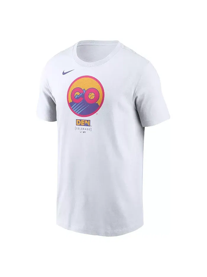 Мужская белая футболка Colorado Rockies 2025 City Connect с логотипом Nike — изображение 2 из 3
