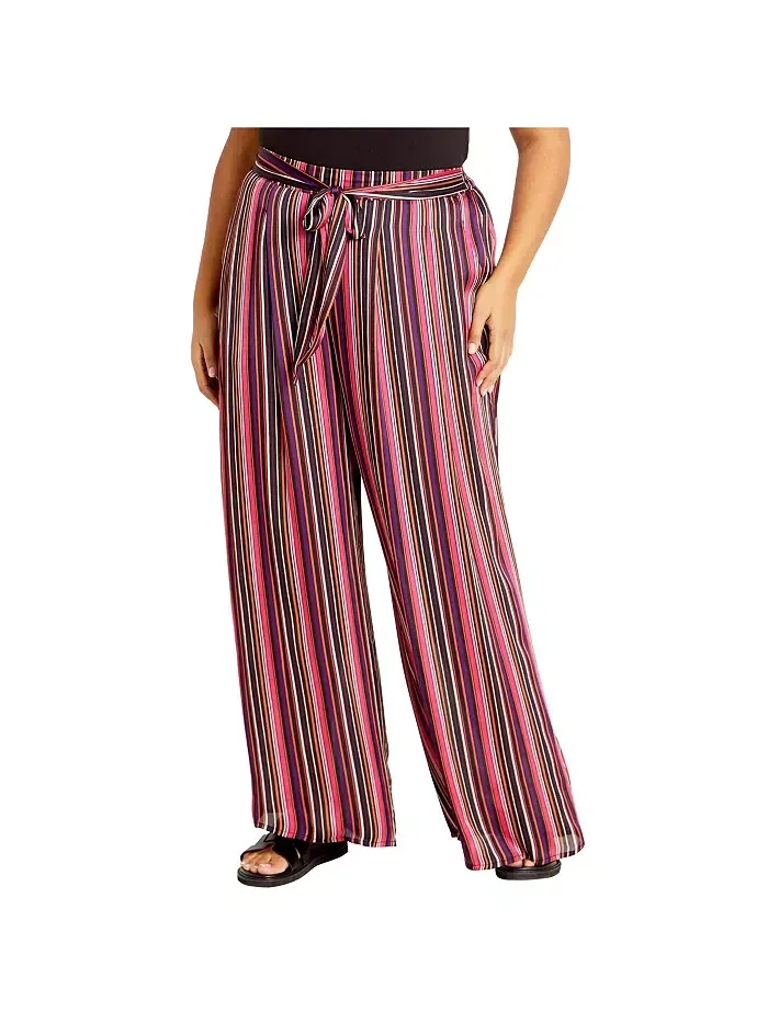 Брюки Willow Stripe Plus Size CITY CHIC — изображение 1 из 5