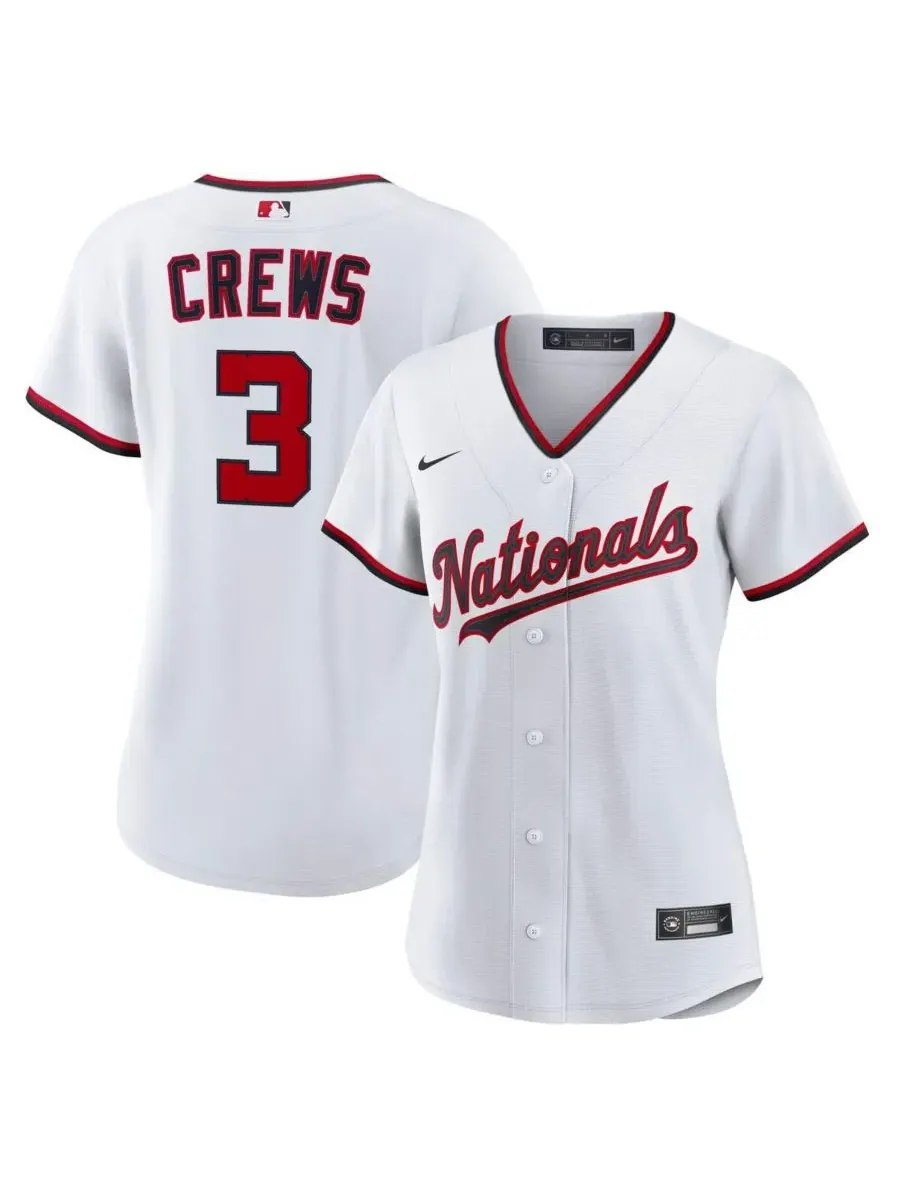 Nike Женская белая домашняя футболка команды Washington Nationals имени Дилана Крюса (реплика) — изображение 1 из 3, белый