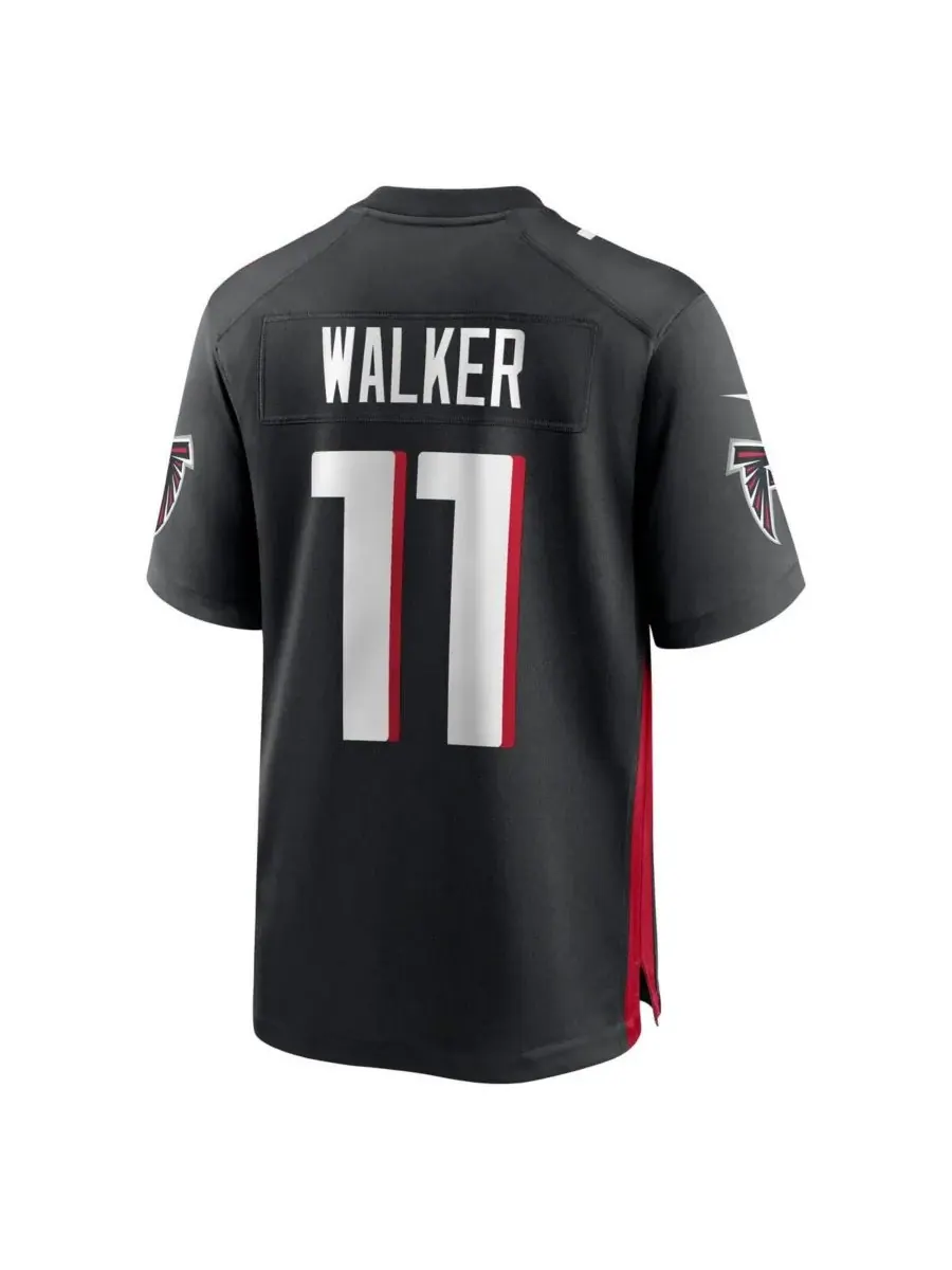 Nike Мужская черная игровая футболка Jalon Walker с символикой команды Atlanta Falcons, выбранной в — изображение 3 из 3