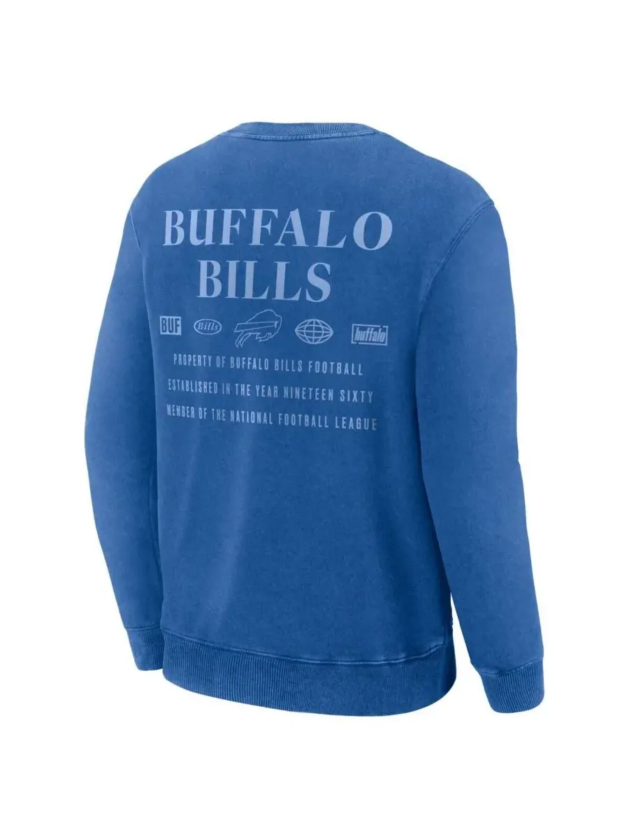 Мужская толстовка Royal Buffalo Bills Deep Route Pullover Fanatics — изображение 3 из 3, королевский