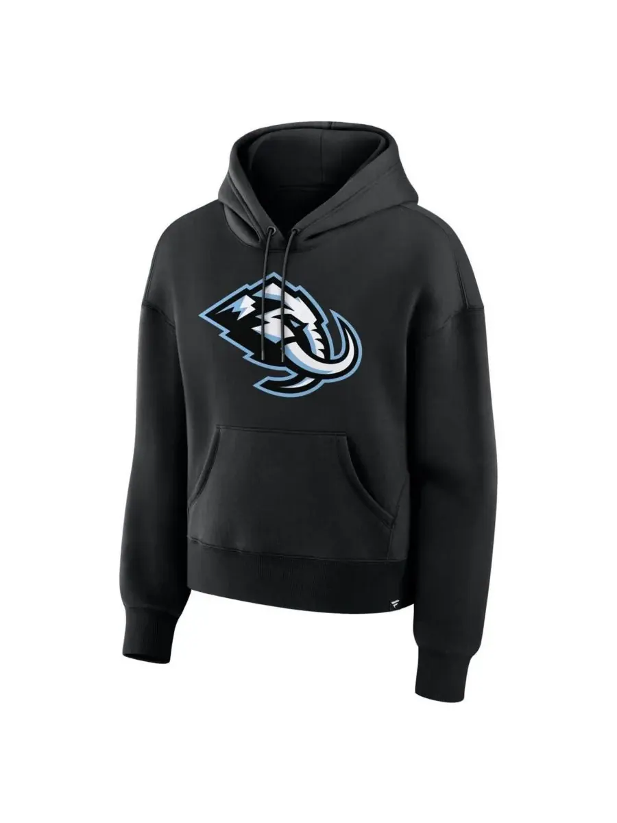 Fanatics Женская черная флисовая толстовка с капюшоном Utah Mammoth Primary Logo Legacy — изображение 2 из 3, черный