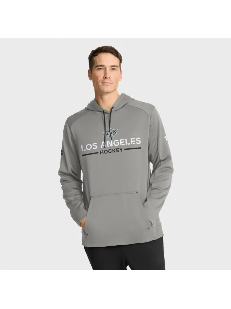Fanatics Мужская серебристая толстовка Los Angeles Kings Authentic Pro Rink — изображение 1 из 3, серебряный