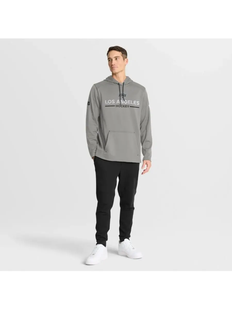 Fanatics Мужская серебристая толстовка Los Angeles Kings Authentic Pro Rink — изображение 3 из 3, серебряный