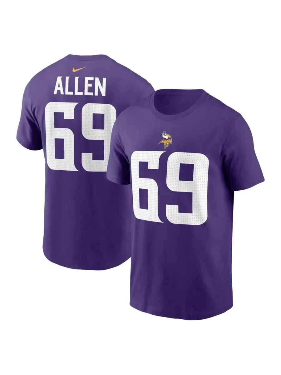 Nike Мужская фиолетовая футболка с именем и номером бывшего игрока команды Minnesota Vikings — изображение 1 из 3, фиолетовый