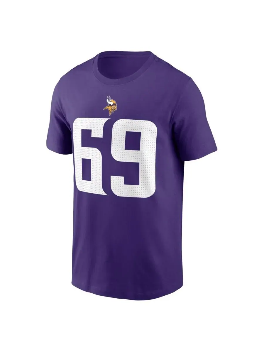 Nike Мужская фиолетовая футболка с именем и номером бывшего игрока команды Minnesota Vikings — изображение 3 из 3, фиолетовый